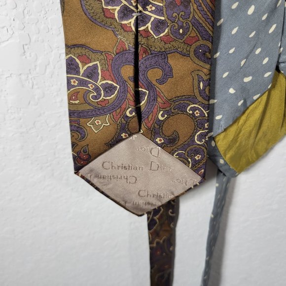 Lot of 2 ties Christian Dior Monsieur and Milano Paisley - Picture 8 of 9